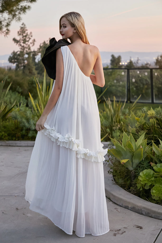 White Off-The-Shoulder Maxi Dress
