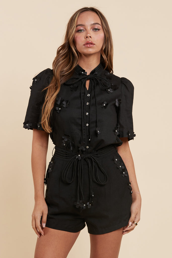 Polished Puff Shorts Set
