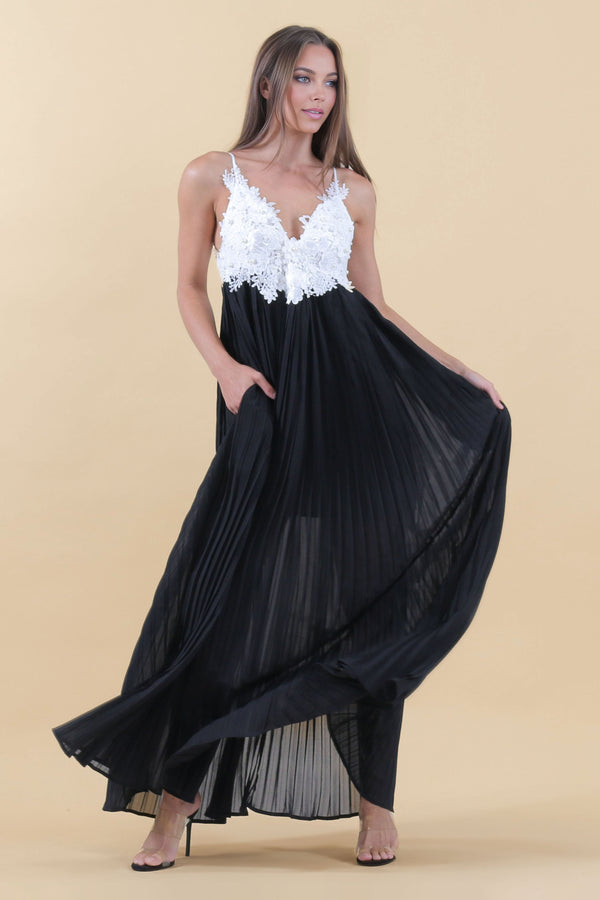 Lace & Noir Gown